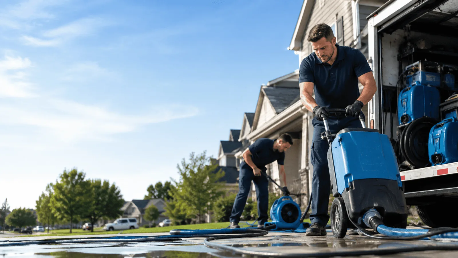Dehumidification being performed in Farmersville, TX